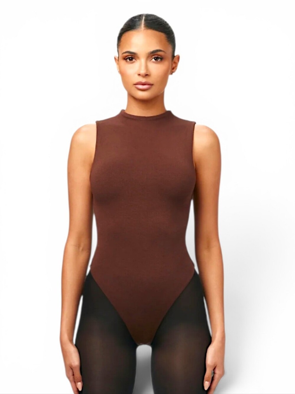 Naked Wardrobe Sculpted Streetwear Thong Bodysuit Brown Size S NWT Sleeveless - Picture 15 of 15